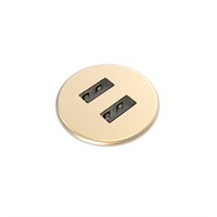 Axessline Micro - 2 USB-A charger 10W, yellow quartz